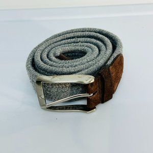 The Tie Bar - Gray Braided / Woven Belt - Men's